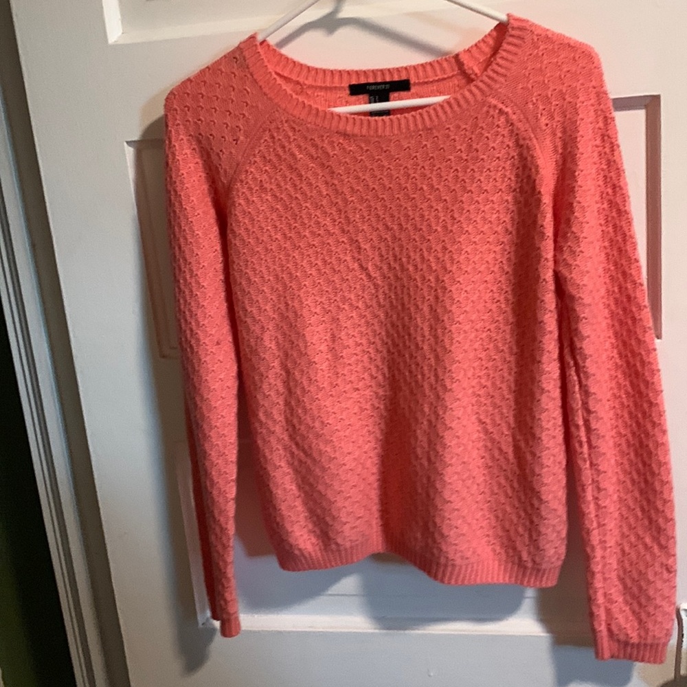 forever 21 coral sweater